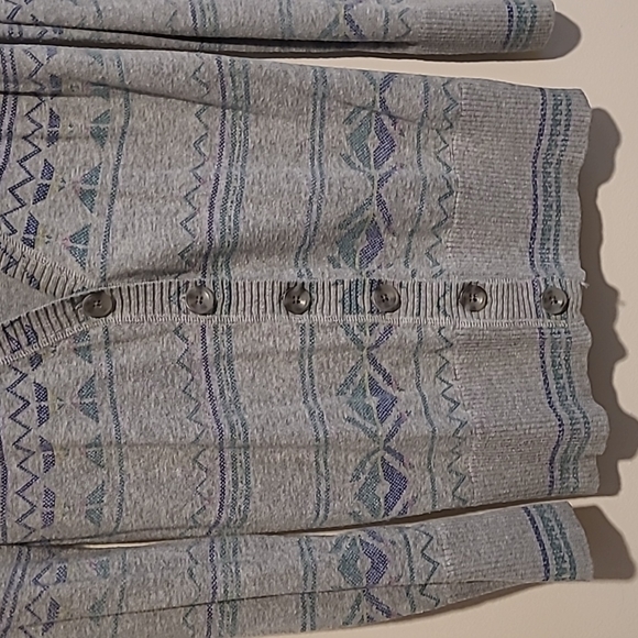 Mossimo, XS, Grey w/Aztec/Tribal Pattern, Cardigan Sweater - Picture 2 of 6